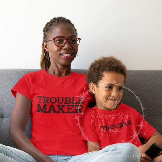 Trouble Maker Adult Graphic Tee - MyDiscoveryRoom