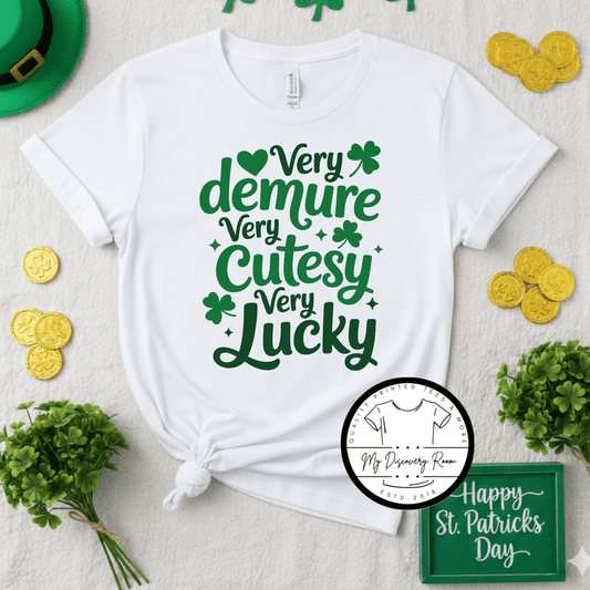Very Demure Very Cutesy Very LuckyGraphic Tee - MyDiscoveryRoom