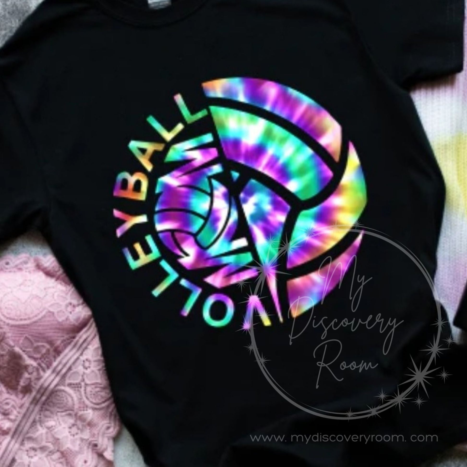 Volleyball Mom Tie - dye Graphic Tee - MyDiscoveryRoom