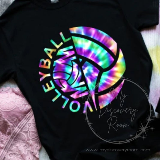 Volleyball Mom Tie - dye Graphic Tee - MyDiscoveryRoom