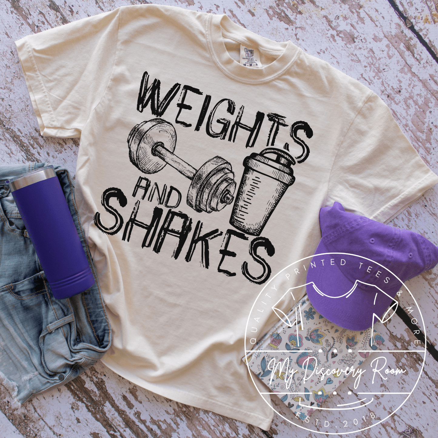 Weight And Shakes Graphic Tee - MyDiscoveryRoom