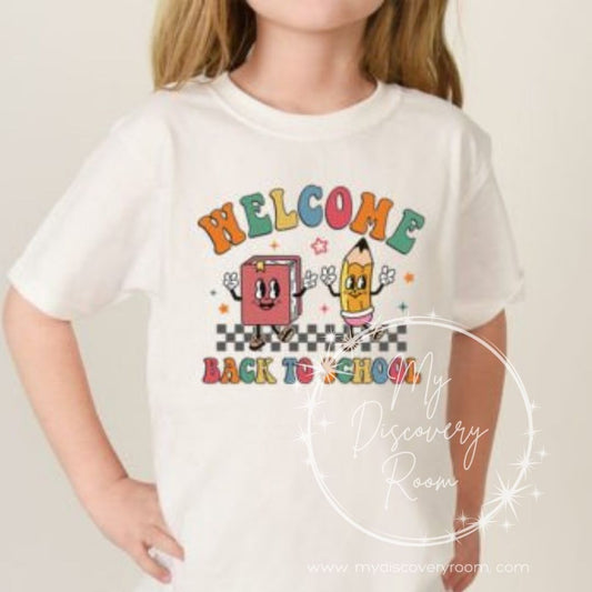 Welcome Back To School Retro Kids Graphic Tee - MyDiscoveryRoom