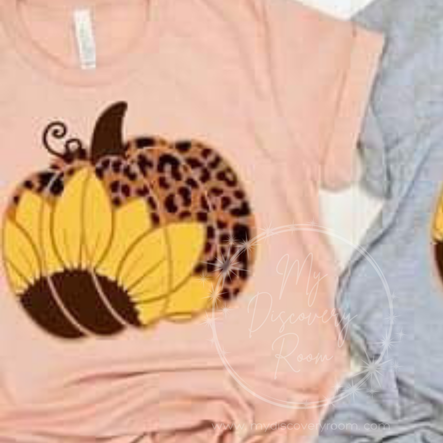 Leopard Pumpkin with Sunflower Graphic Tee