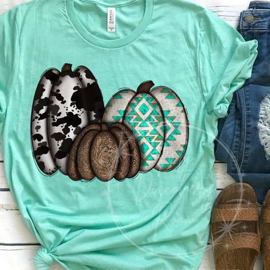 Western Pumpkin Trio Graphic Tee