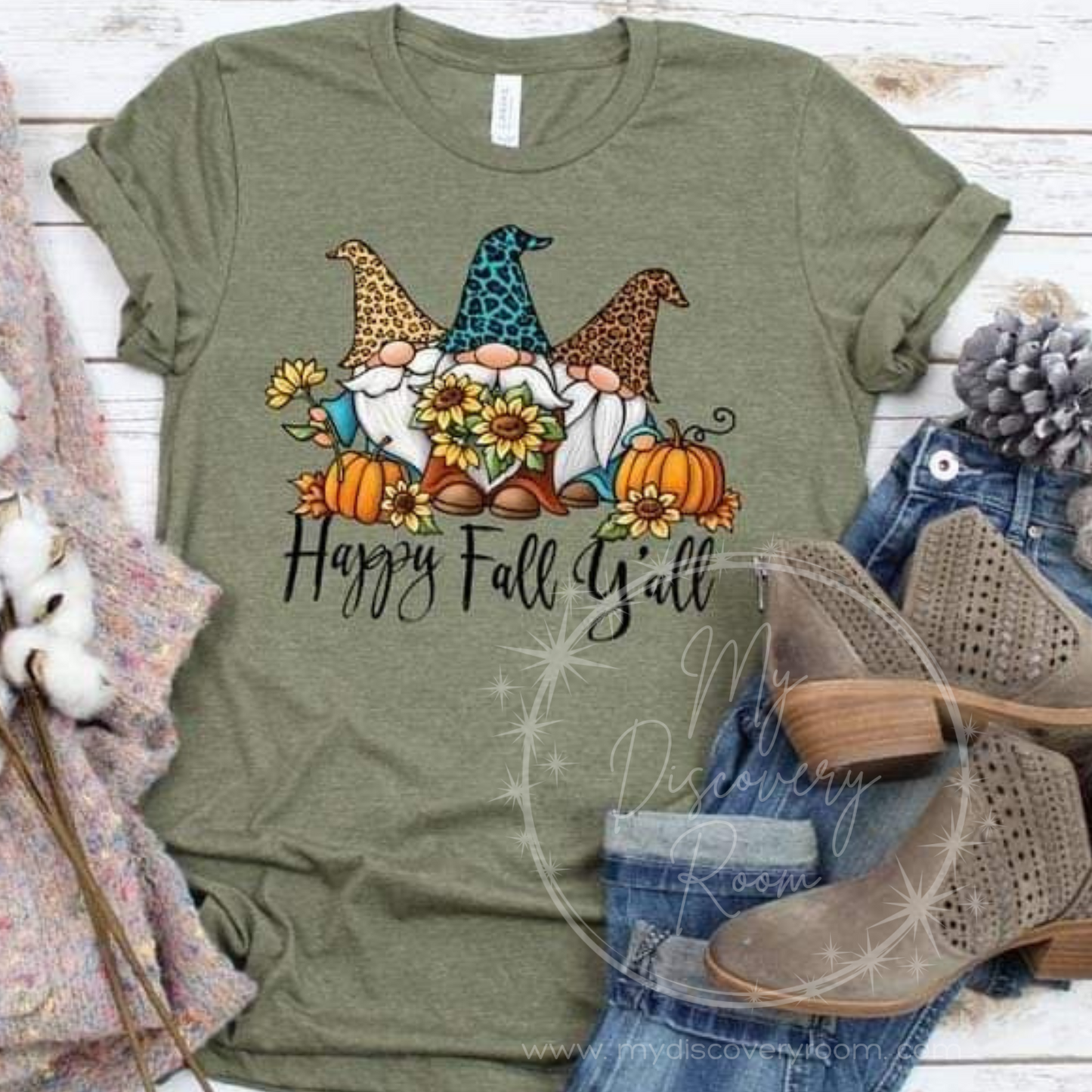 Happy Fall Y'all Gnomes Graphic Tee