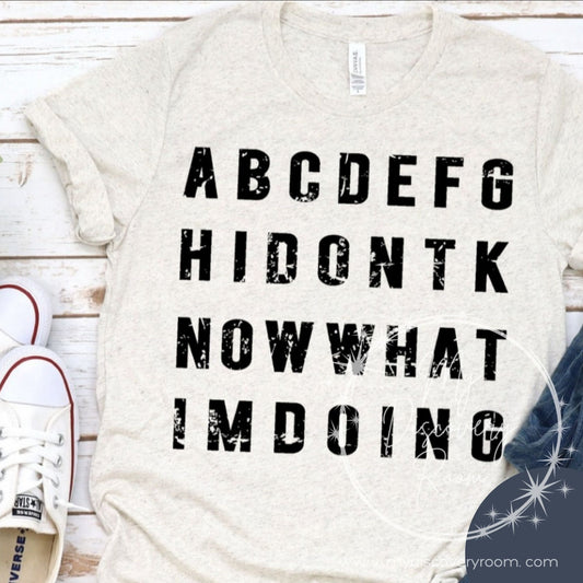ABCDEFGH I Dont Know What Im Doing Graphic Tee - MyDiscoveryRoom