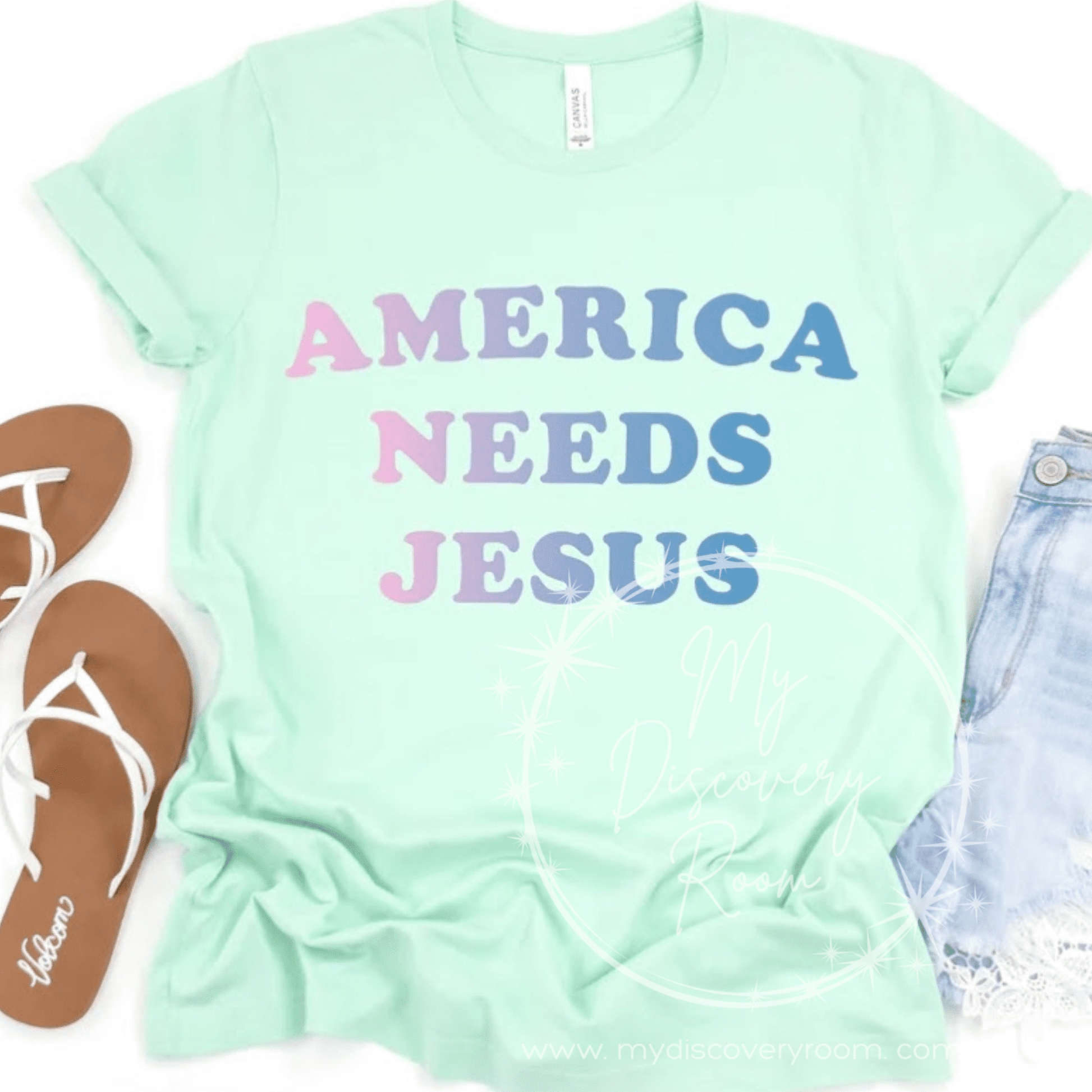 America Needs Jesus Graphic Tee - MyDiscoveryRoom