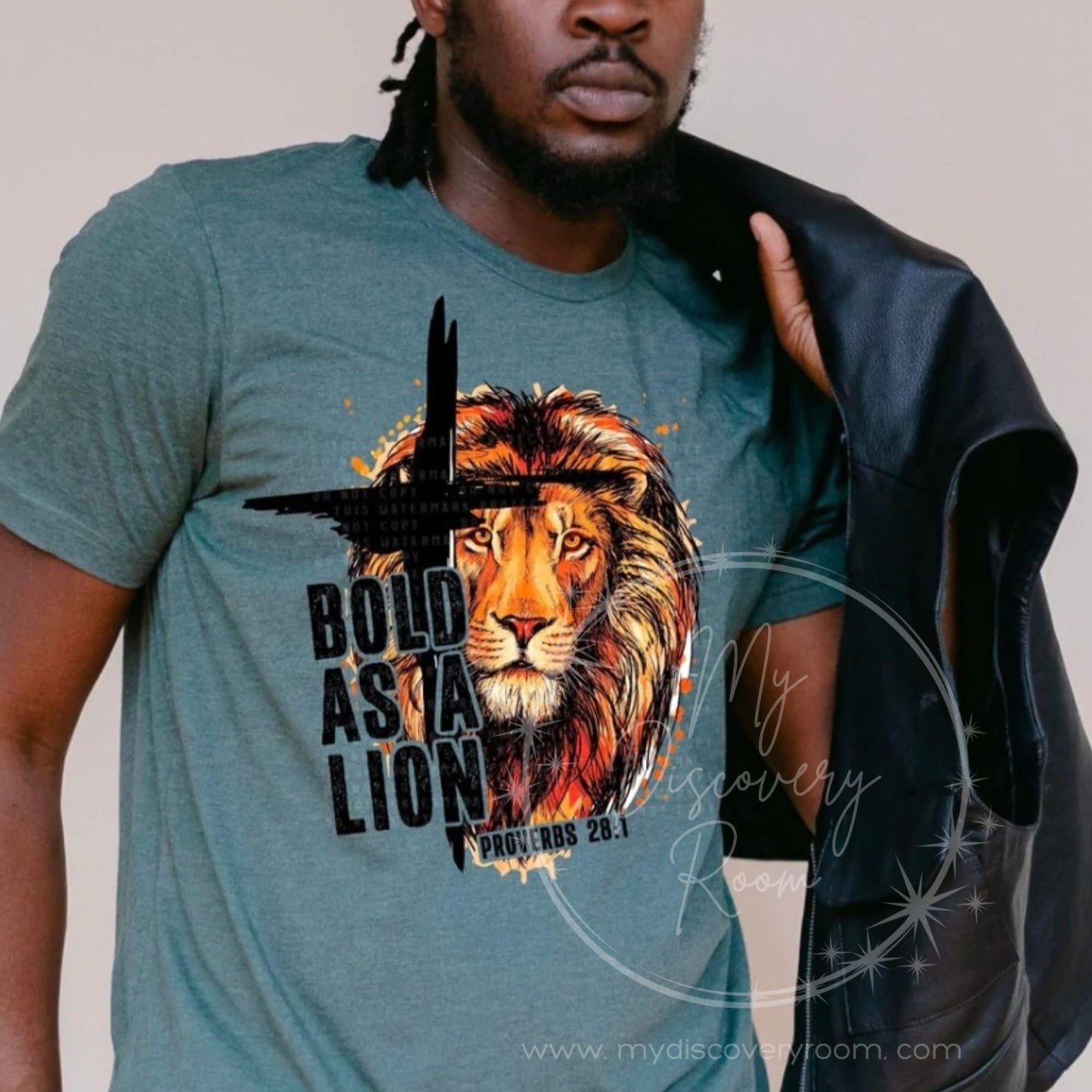 Bold As A Lion Proverbs 28:1 Graphic Tee - MyDiscoveryRoom