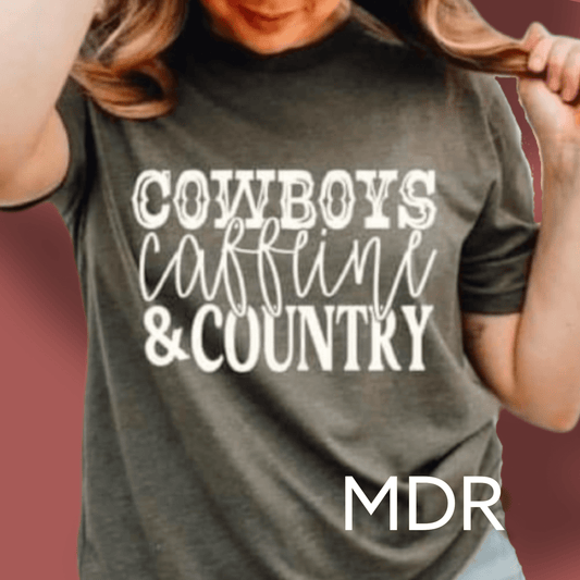Cowboys, Caffeine, & Country Graphic Tee - MyDiscoveryRoom