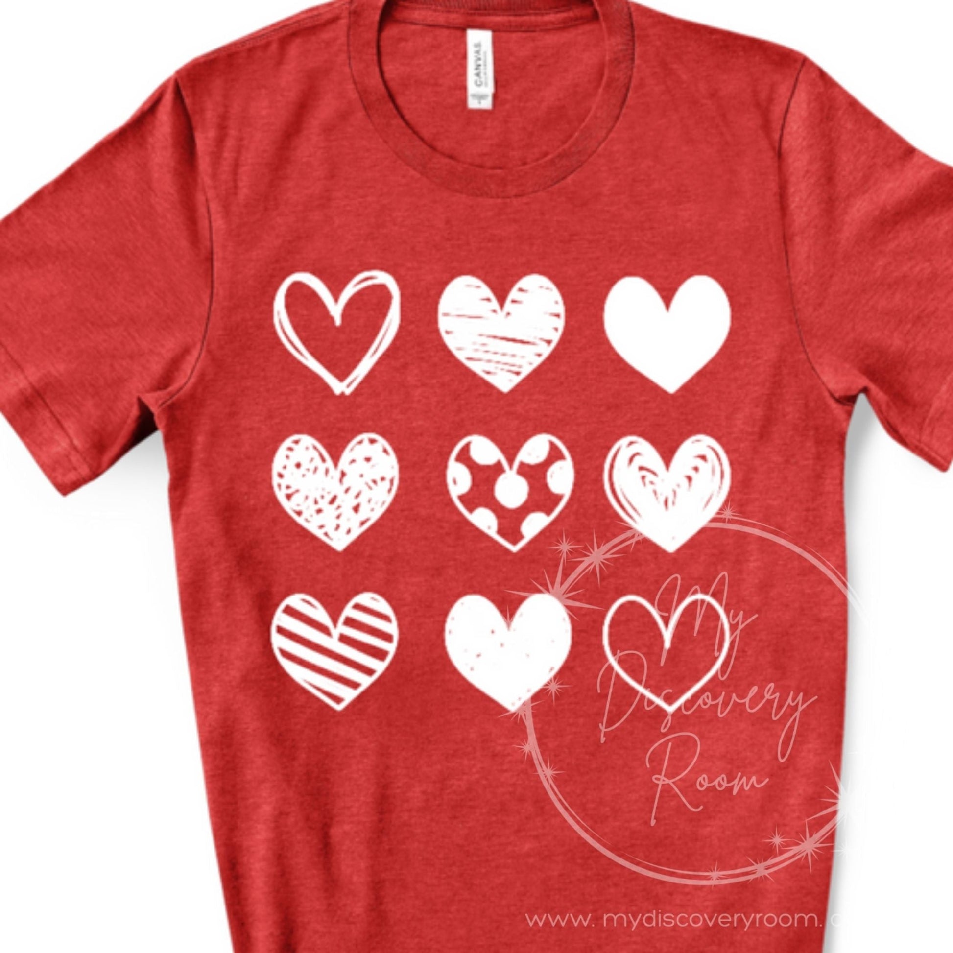 Doodle Hearts Graphic Tee - MyDiscoveryRoom