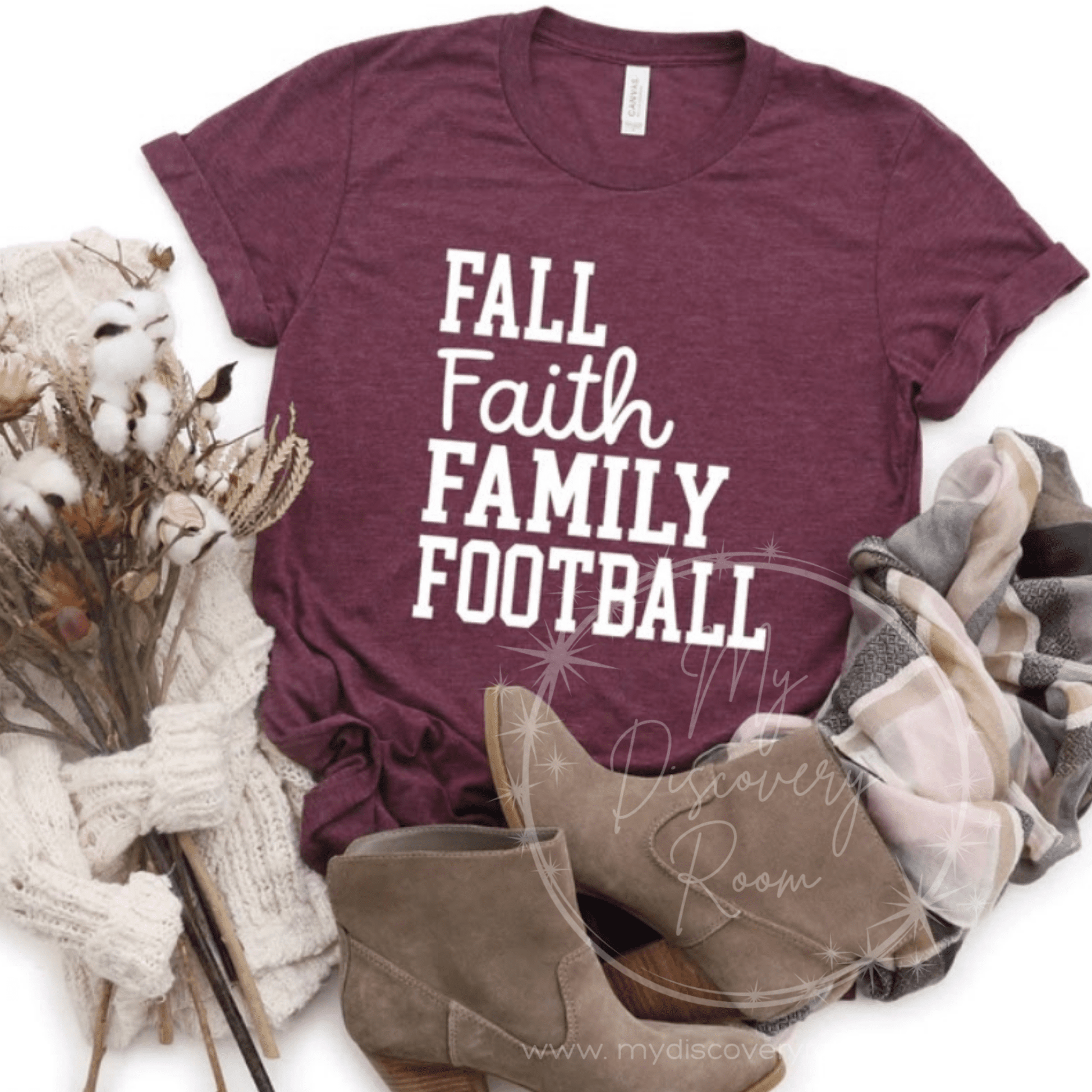 Fall, Faith, Family, Football Graphic Tee - MyDiscoveryRoom