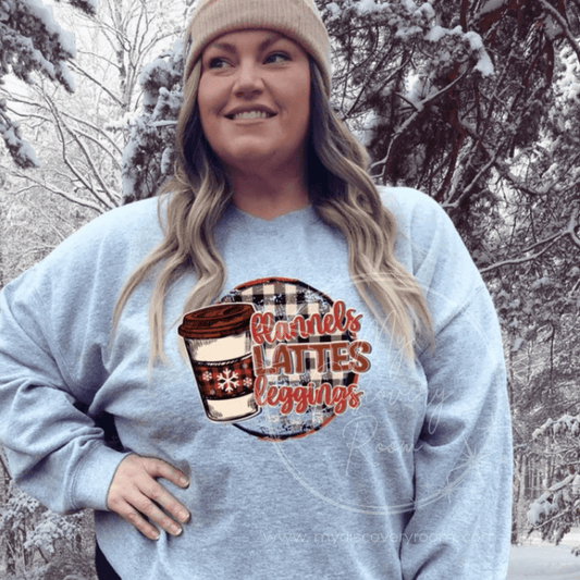 Flannels, Lattes, Leggings Graphic Tee - MyDiscoveryRoom