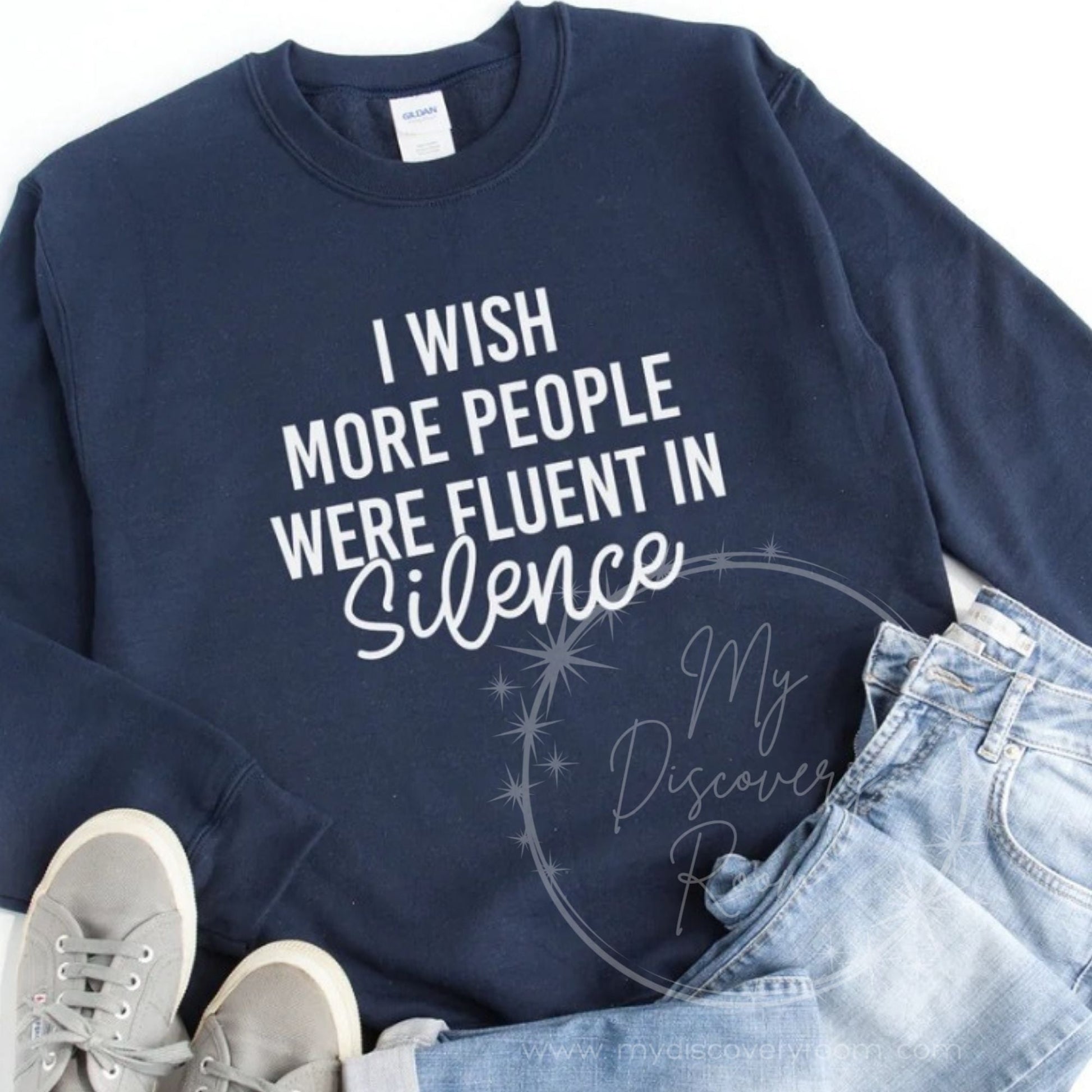 I Wish More People Were Fluent In Silence Graphic Tee - MyDiscoveryRoom