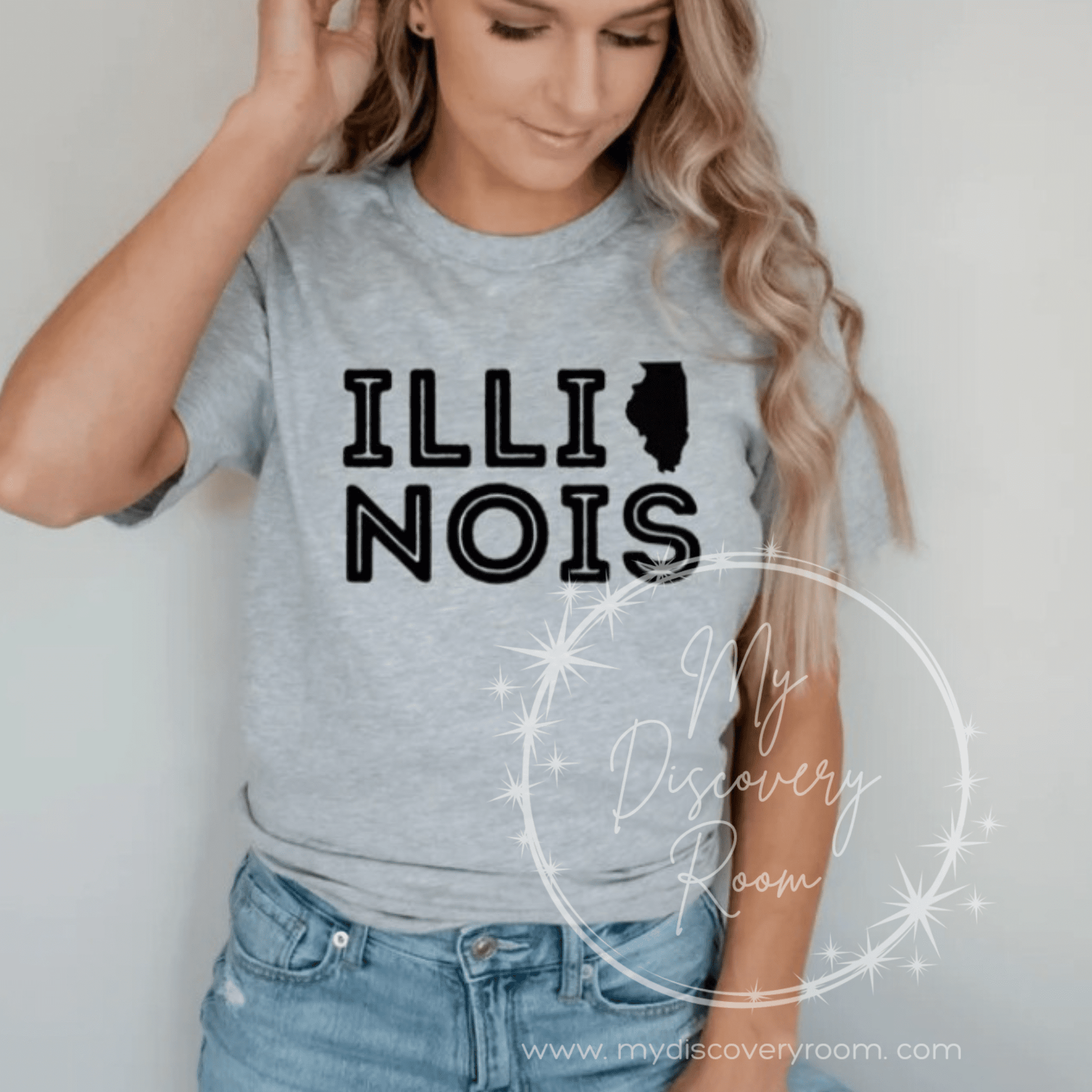 Illinois - Block Letter Graphic Tee - MyDiscoveryRoom