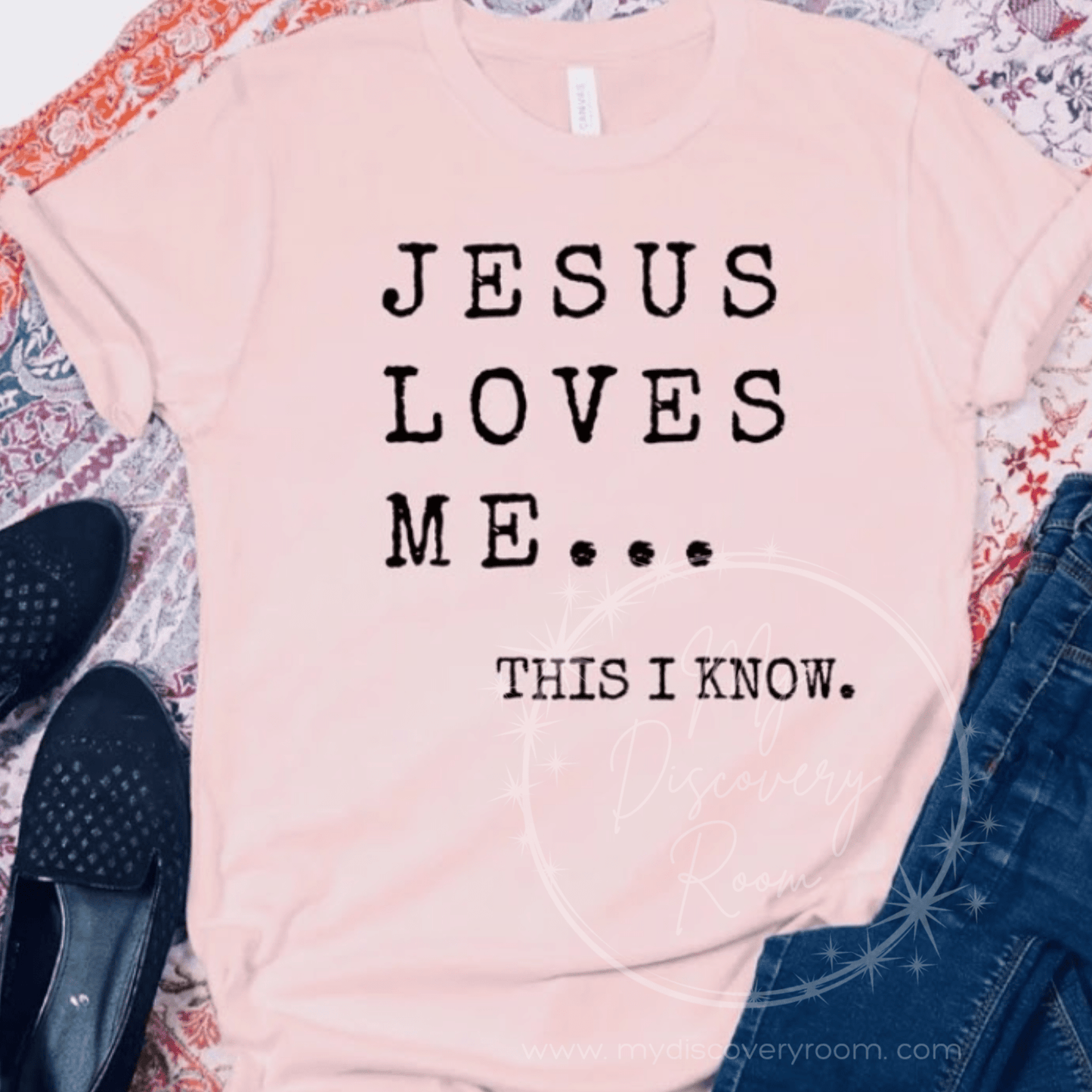 Jesus Loves Me This I Know Graphic Tee - MyDiscoveryRoom