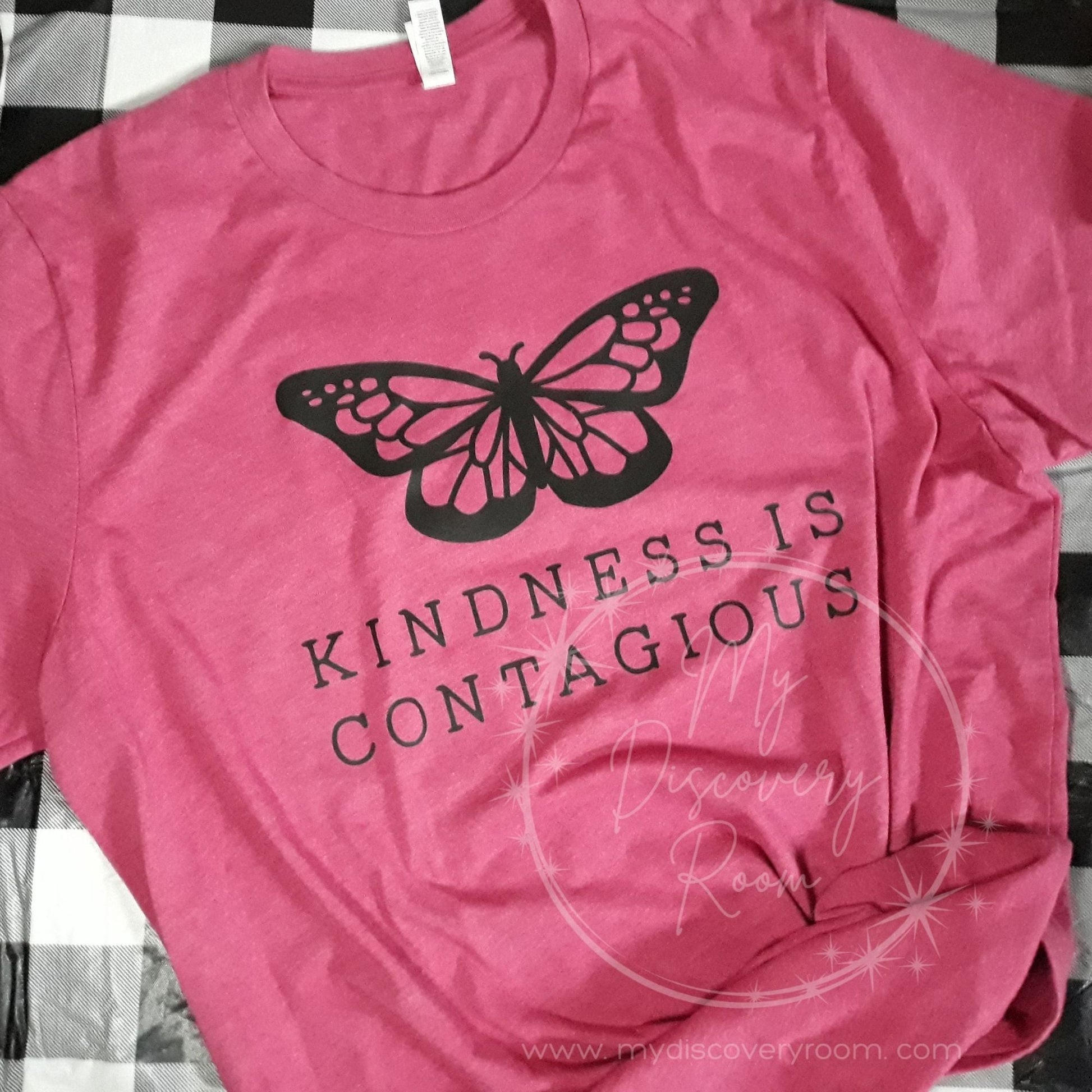 Kindness Is Contagious with Butterfly Graphic Tee - MyDiscoveryRoom