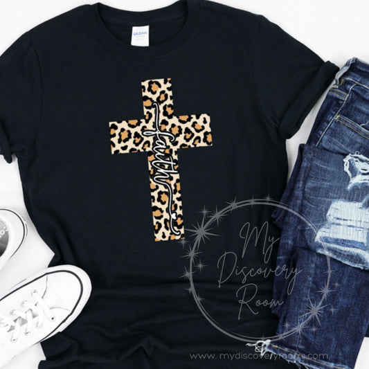 Leopard Cross Graphic Tee - MyDiscoveryRoom