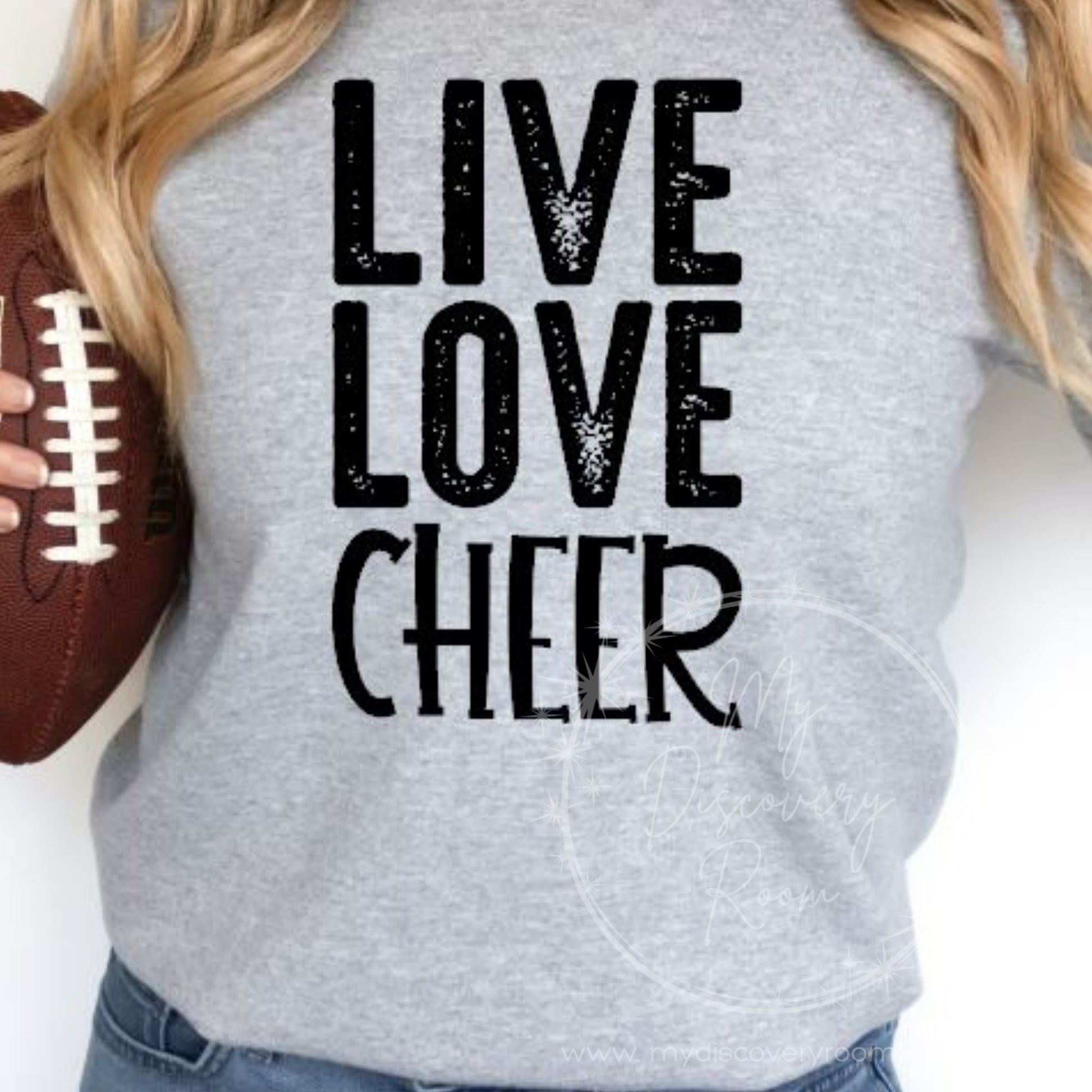 Live Love Cheer Graphic Tee - MyDiscoveryRoom