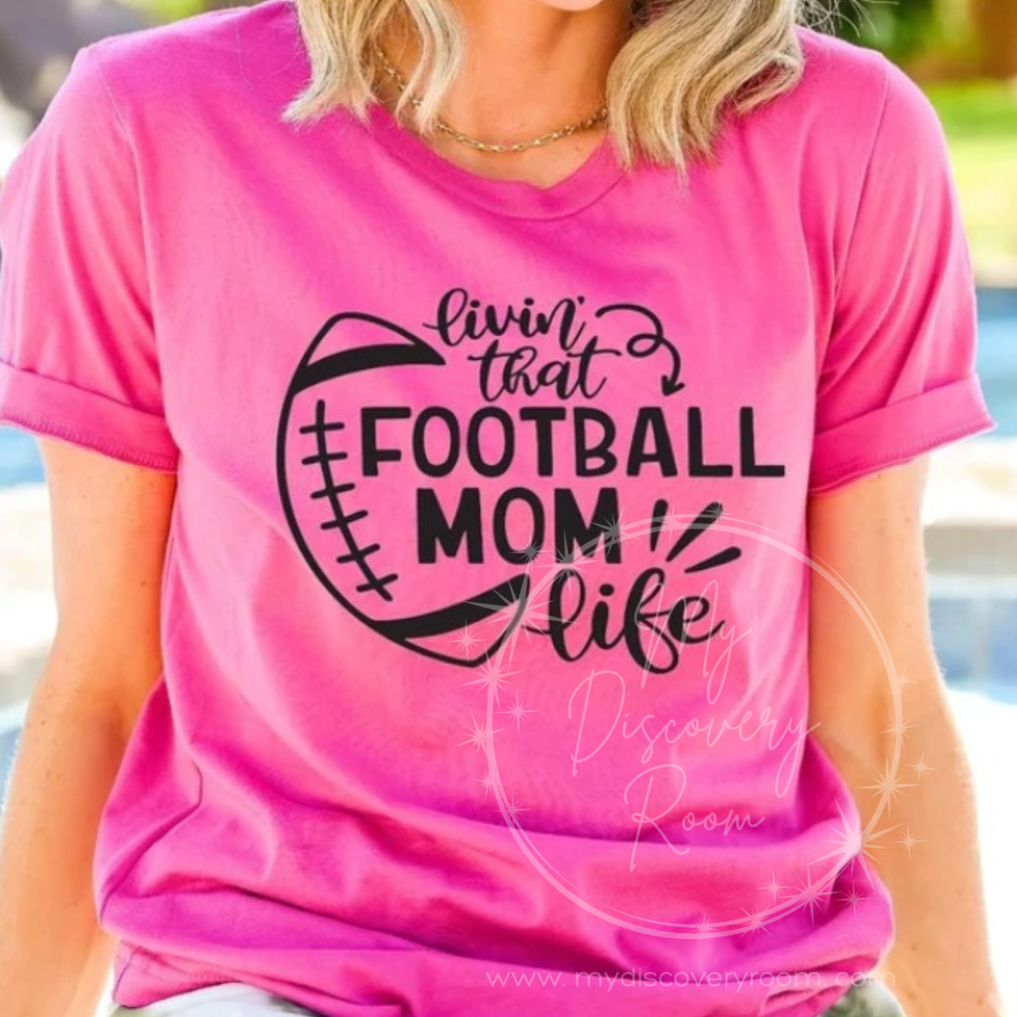 Livin' That Football Mom Life Graphic Tee - MyDiscoveryRoom