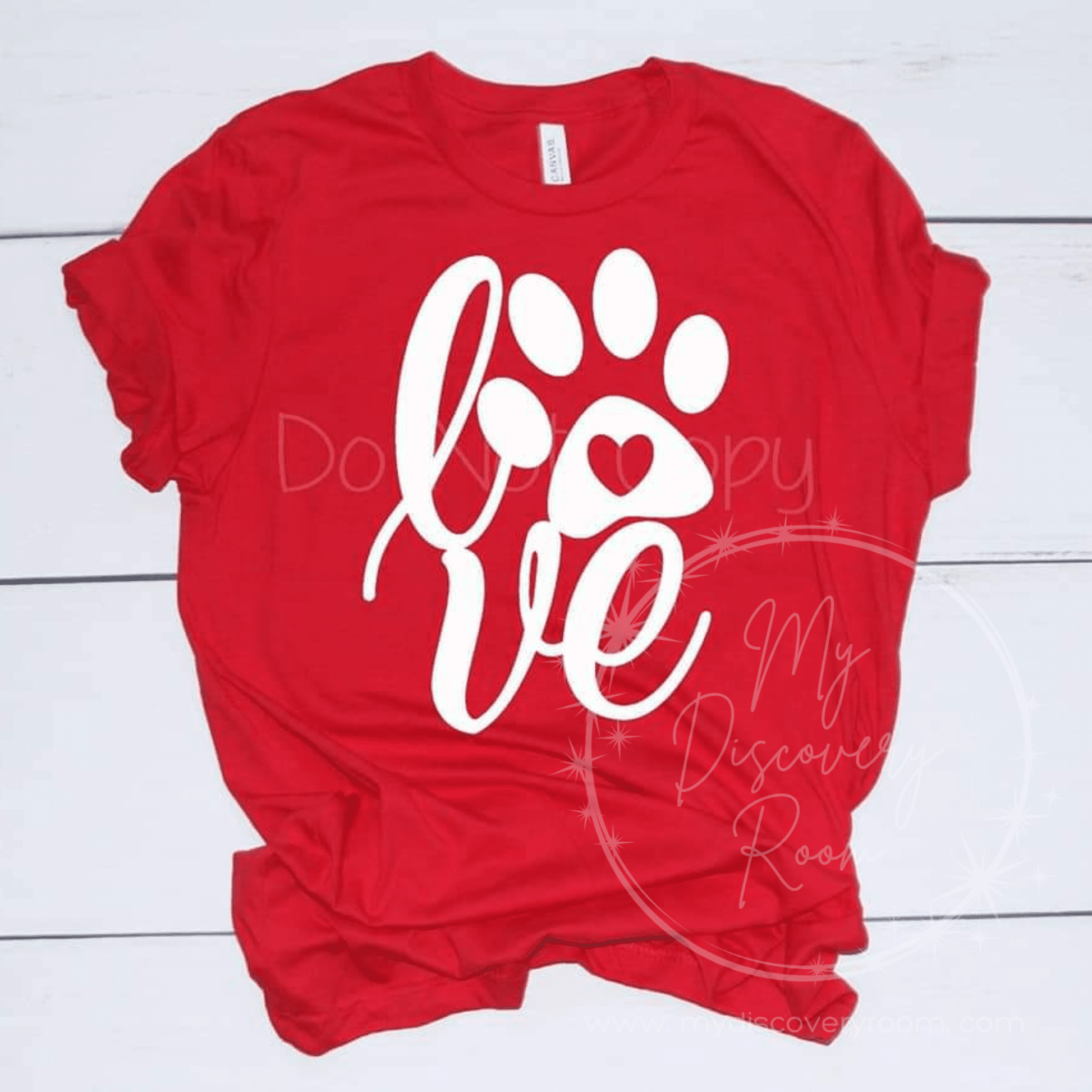 LOVE w/Paw Print Graphic Tee - MyDiscoveryRoom