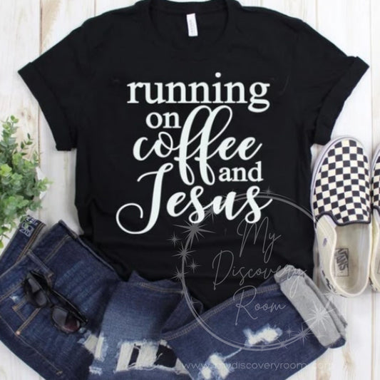 Running On Coffee & Jesus Graphic Tee - MyDiscoveryRoom