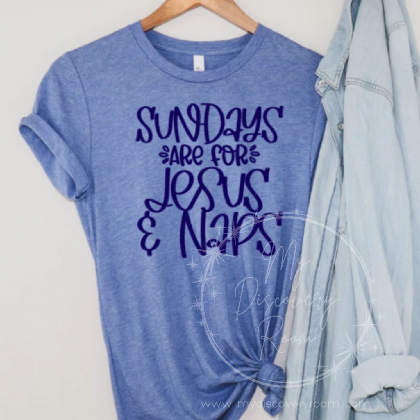 Sundays Are For Jesus And Naps Graphic Tee - MyDiscoveryRoom