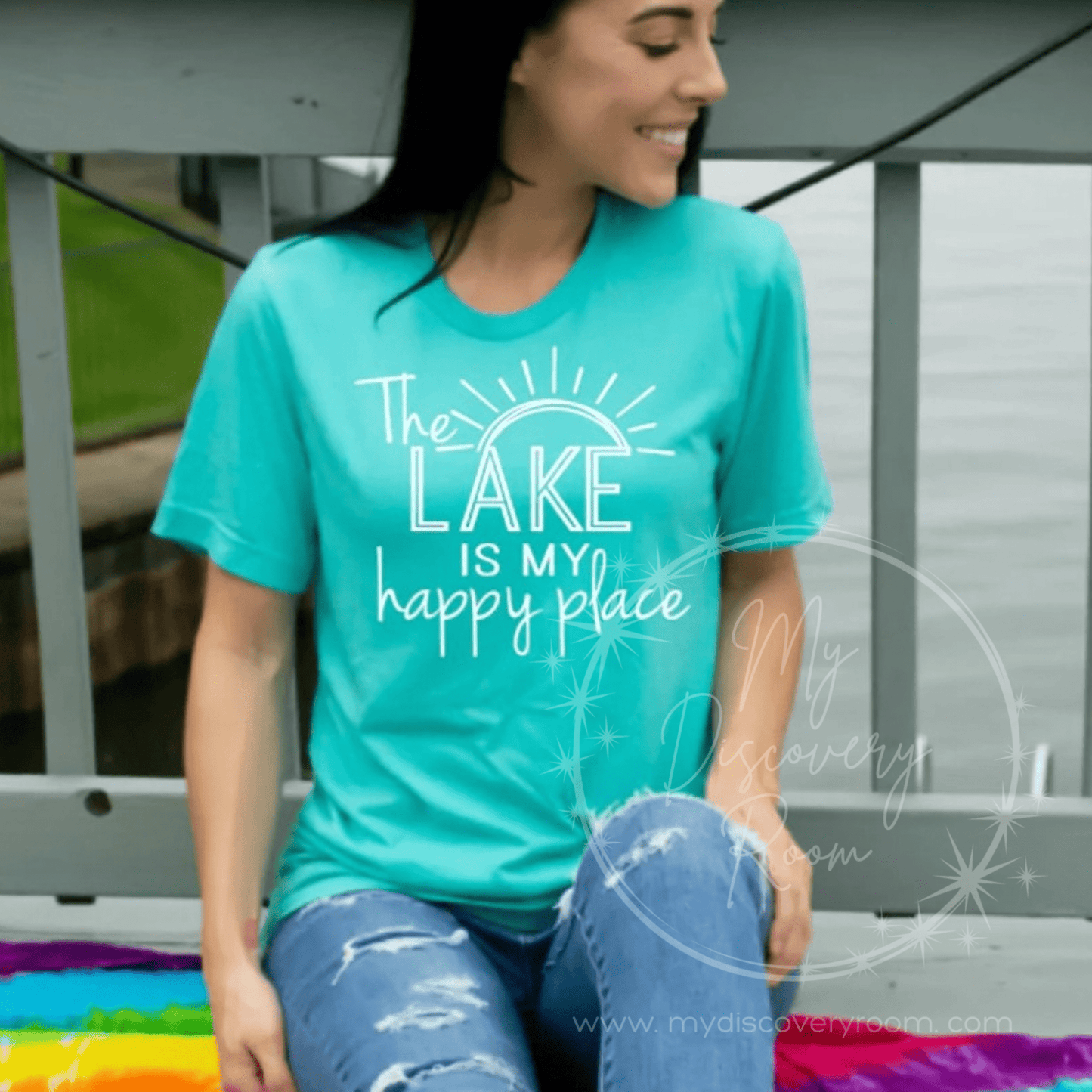 The Lake Is My Happy Place Graphic Tee - MyDiscoveryRoom