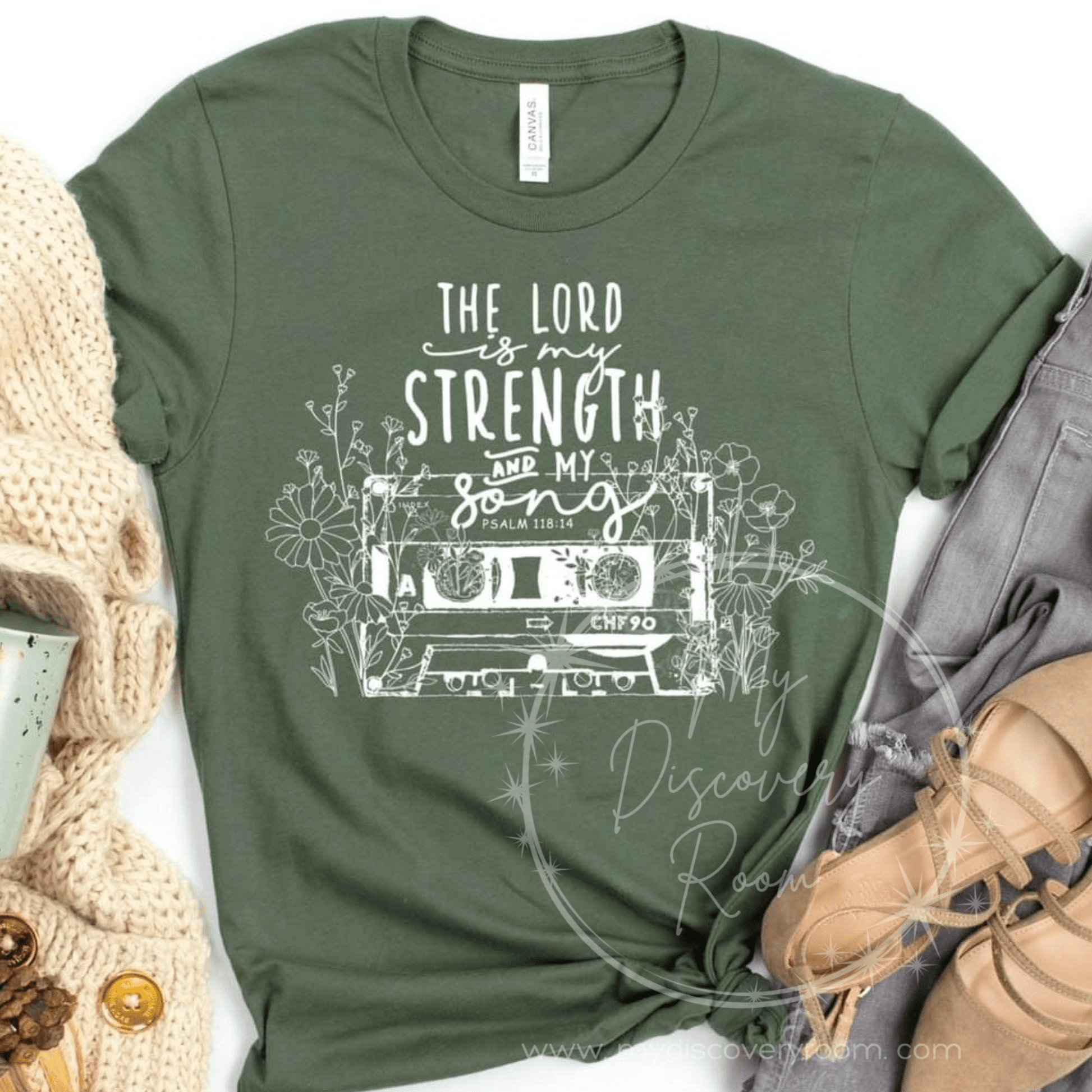 The Lord Is My Strength & My Song Psalm 118:14 Graphic Tee - MyDiscoveryRoom
