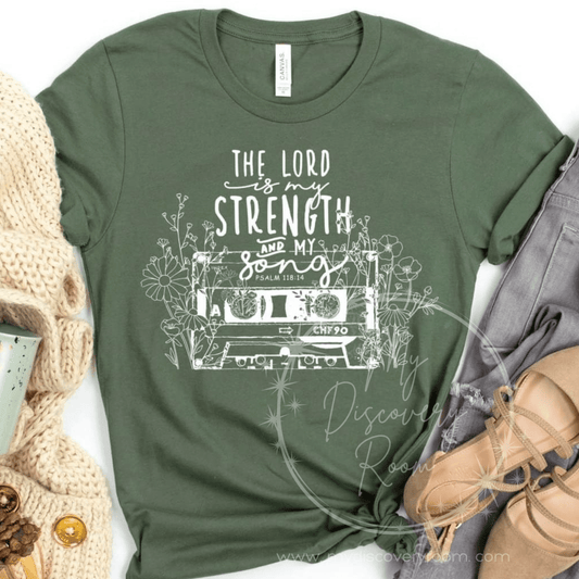 The Lord Is My Strength & My Song Psalm 118:14 Graphic Tee - MyDiscoveryRoom