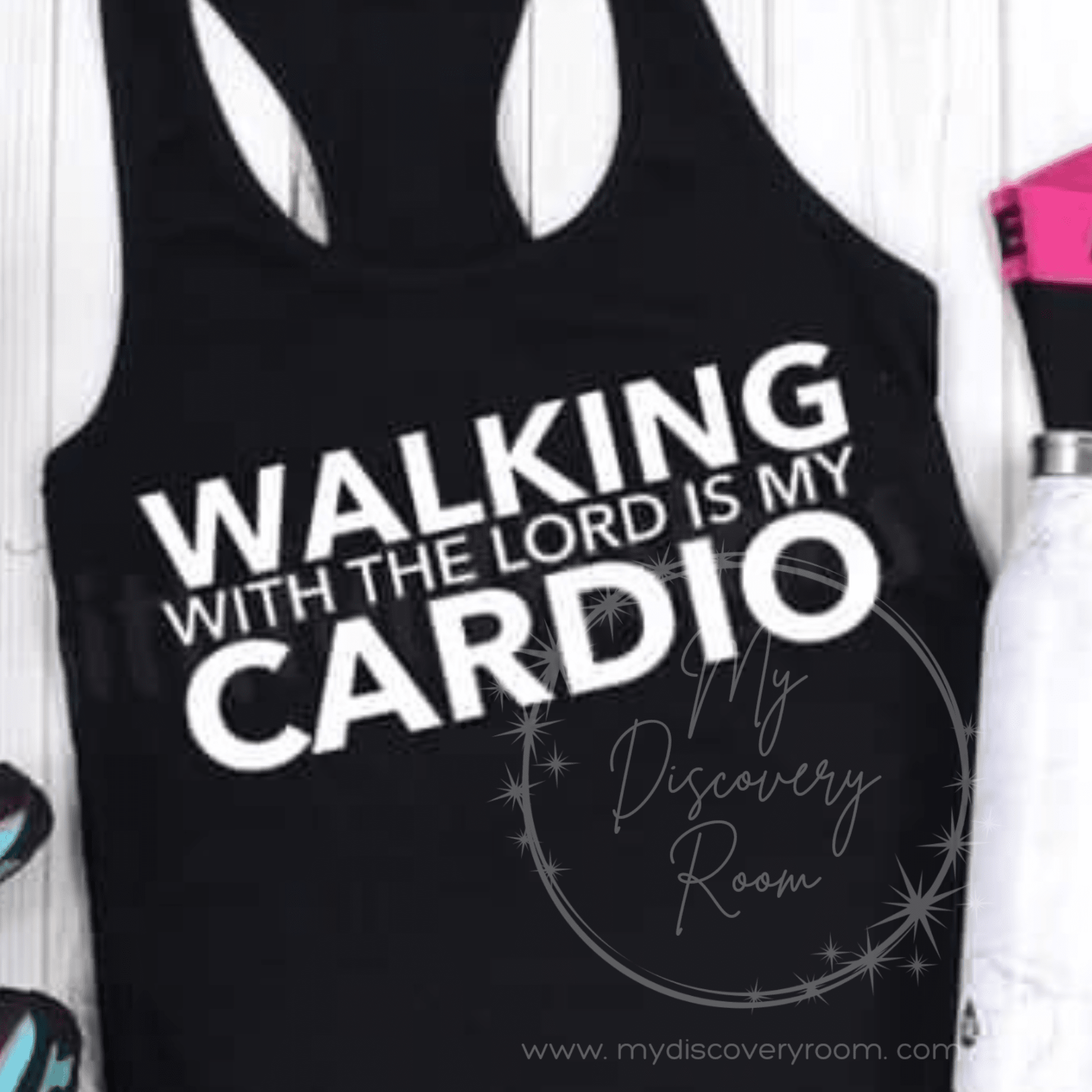 Walking With The Lord is My Cardio Graphic Tee - MyDiscoveryRoom
