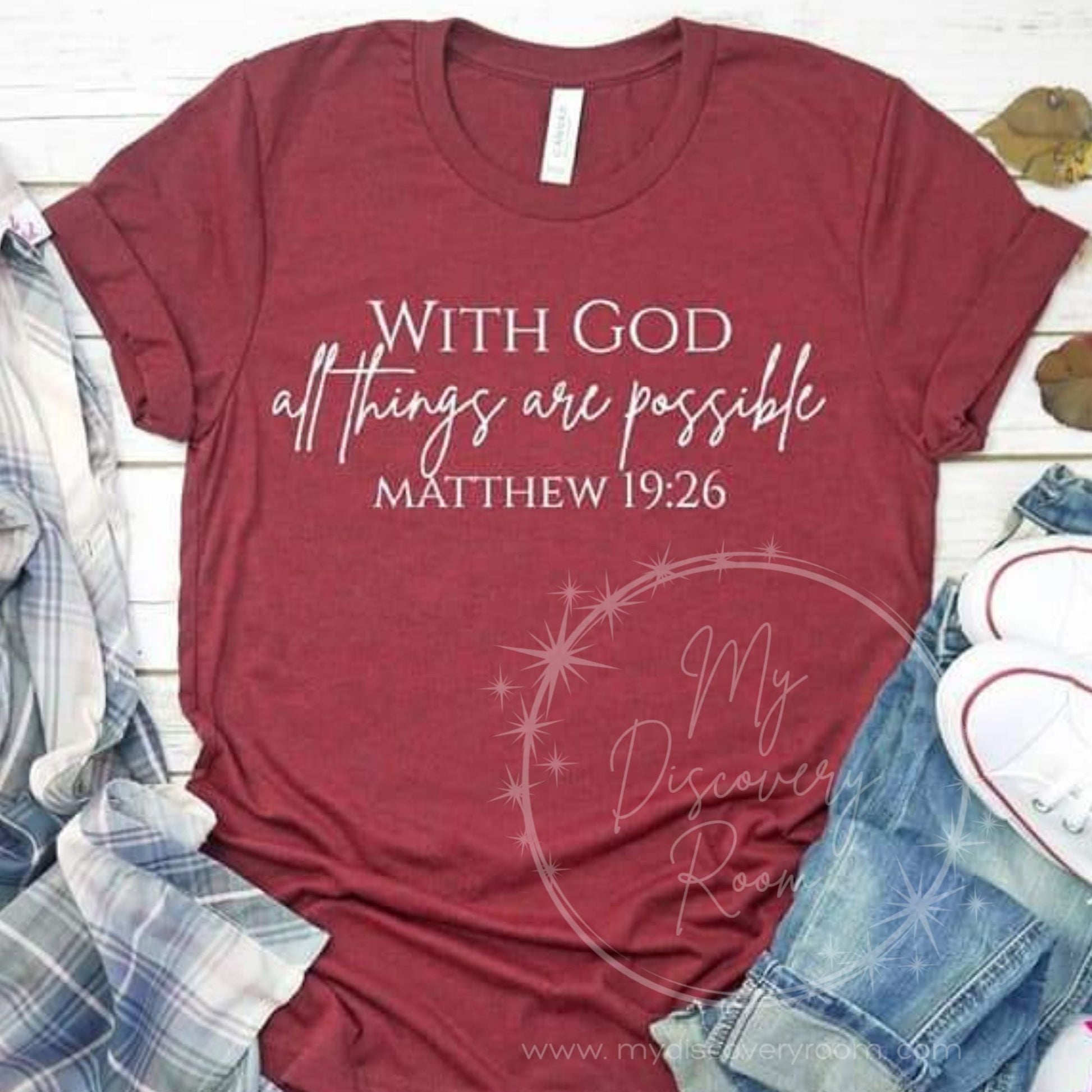 With God All Things Are Possible Graphic Tee - MyDiscoveryRoom