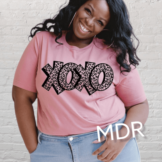 XOXO Leopard Pattern Graphic Tee - MyDiscoveryRoom